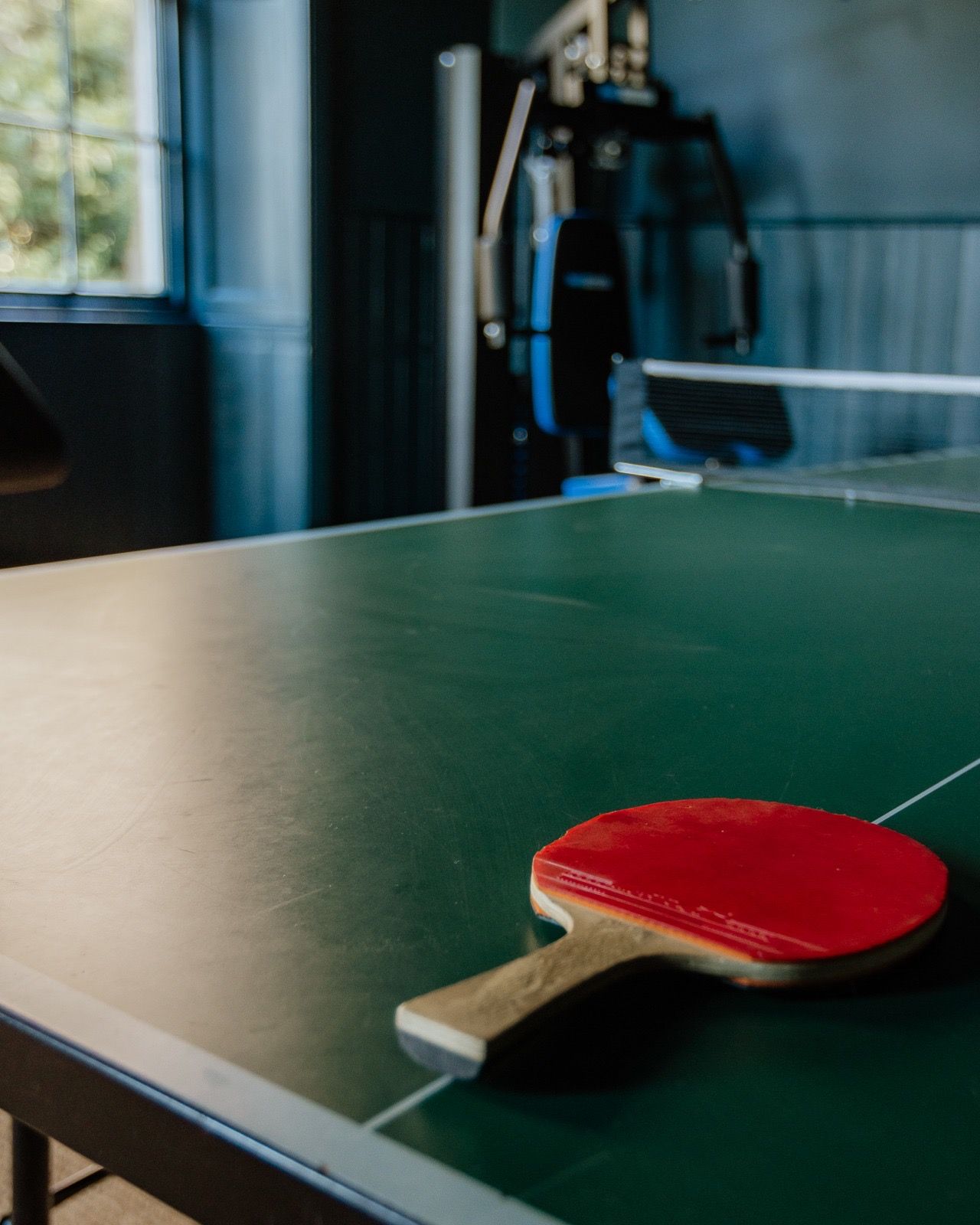 Table tennis in the games room at Birkhill Castle