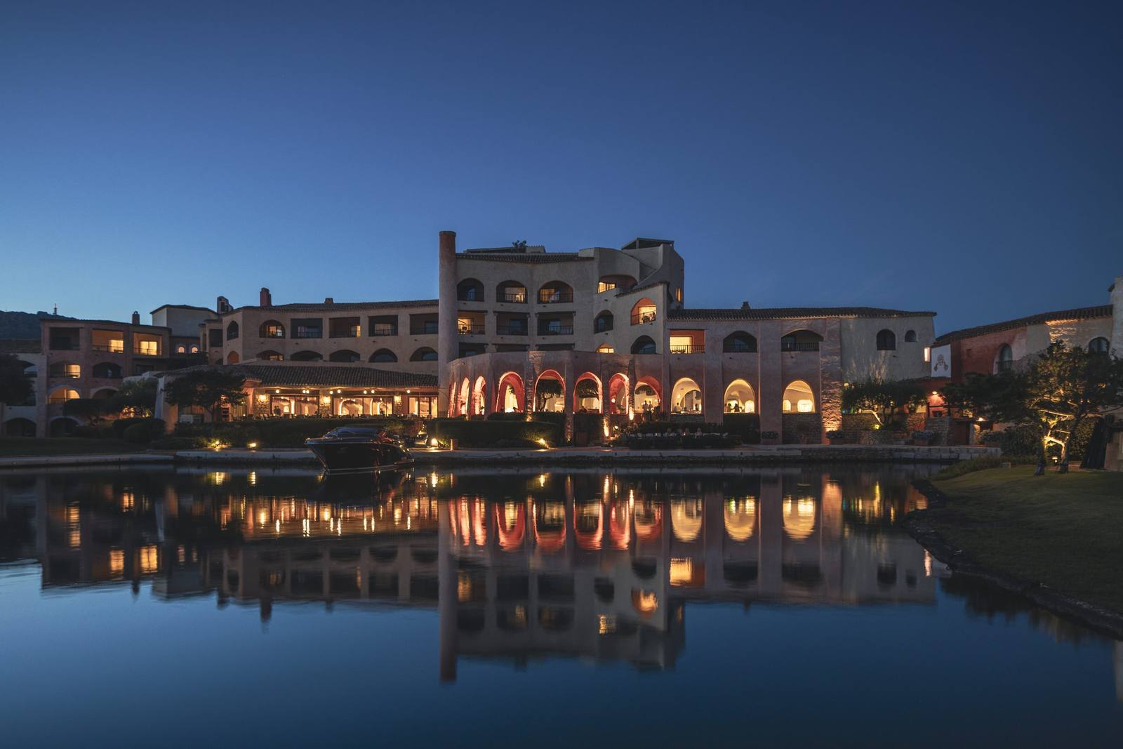 Hotel Cala di Volpe on the Costa Smeralda, Sardinia, at night