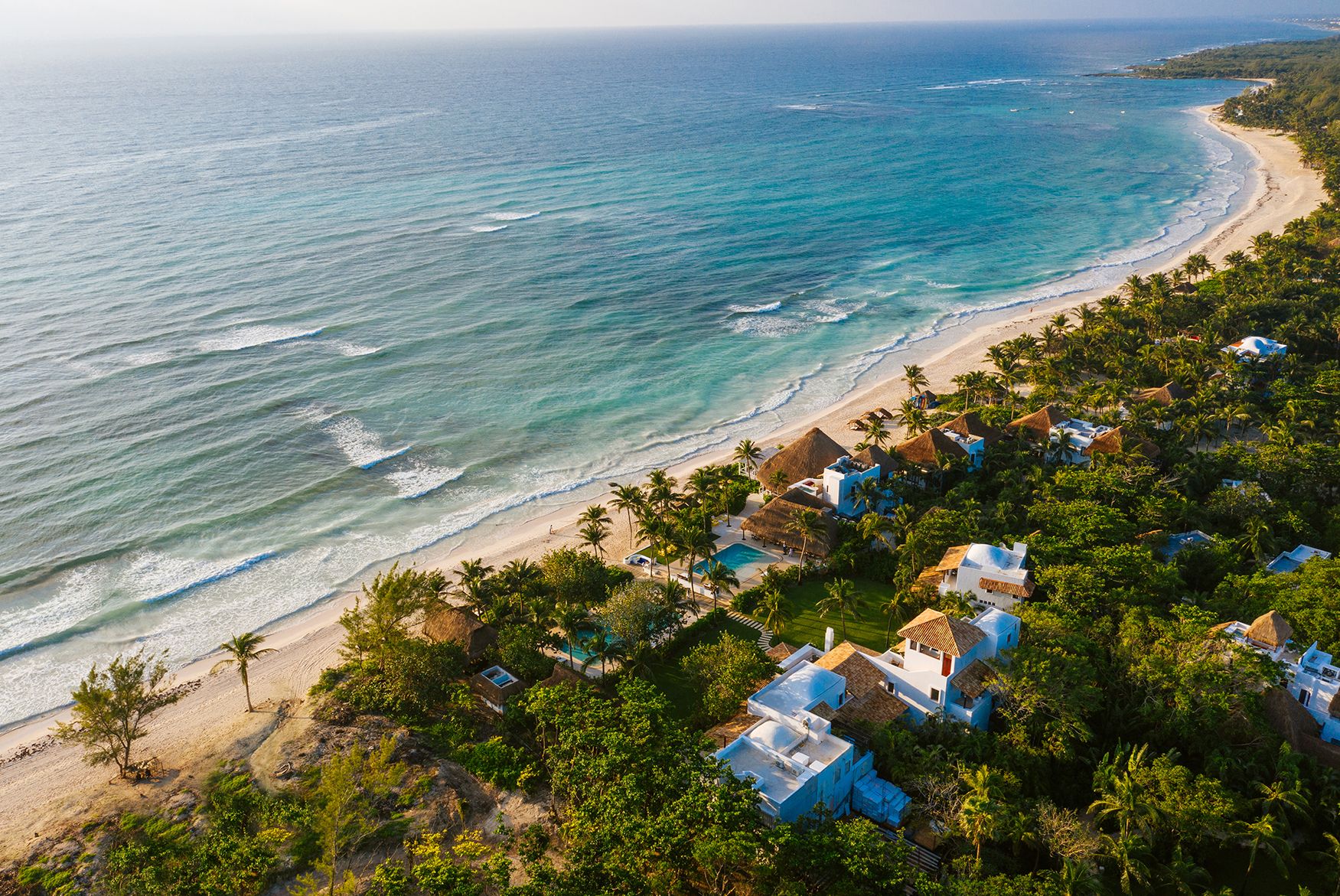 Hotel Esencia on the beach at Xpu-Ha, Riviera Maya